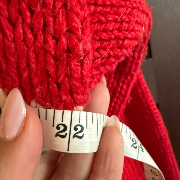 80s Vintage KAREN SCOTT | Chunky Knit Christmas Sweater Cardigan | Small Petite - Picture 6 of 7